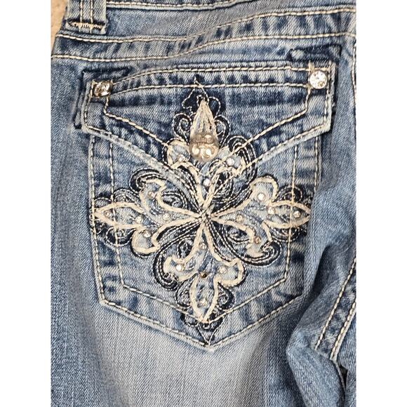 Miss Me Capri Jeans Womens Size 28 Blue Denim Cross Y2K Embellished JP5335P6 - Picture 16 of 16